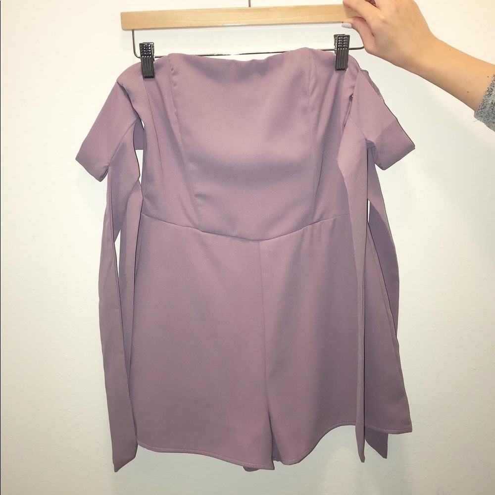 Off Shoulder Lavender Romper